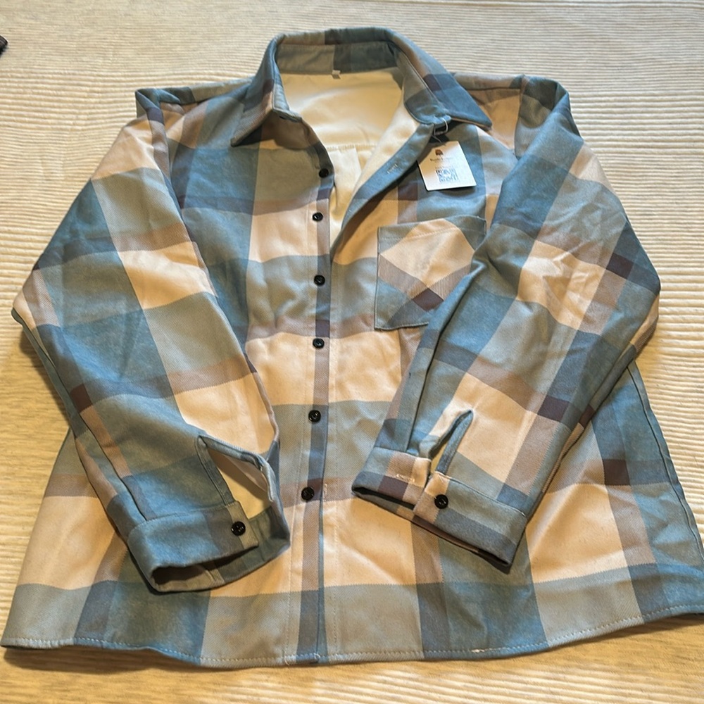 Men’s plaid shacket. New with tags. 2XL